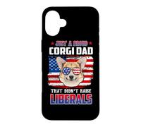 Carcasa para iPhone 16 Plus Just A Proud Corgi Dad Merica Dog Patriotic 4th of July