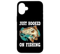 Carcasa para iPhone 16 Plus Just Hooked on Fishing Funny Fishing