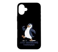 Carcasa para iPhone 16 Plus Just Waddling Through Cute Penguin Cartoon
