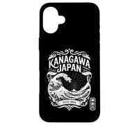 Carcasa para iPhone 16 Plus Kanagawa Japan Hanko Sello Great Wave Retro Kanji Souvenir