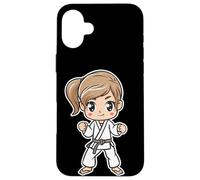 Carcasa para iPhone 16 Plus Karate Girl Comic Style Karateka Sports