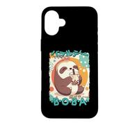 Carcasa para iPhone 16 Plus Kawaii Sloth Boba Anime Sloth Love Bubble Tea Neko