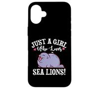 Carcasa para iPhone 16 Plus Kawaii Womens Kids Just A Girl Who Loves Sea Lions Lover