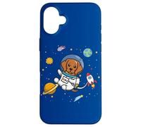 Carcasa para iPhone 16 Plus Kids Boys Girls Astronaut Space Rhodesian Ridgeback Lover