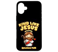 Carcasa para iPhone 16 Plus Kind Like Jesus Efesians Versículo de la Biblia Cute Kid Christianity