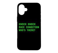 Carcasa para iPhone 16 Plus Knock Knock Race Condition ¿Quién está ahí programando diversión con el codificador?