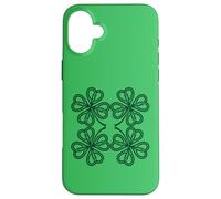 Carcasa para iPhone 16 Plus Knot Clover Knotwork Viking Norse St Patrick's