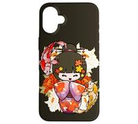 Carcasa para iPhone 16 Plus Kokeshi Doll Koi Fish Japonés Estética Amante