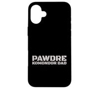 Carcasa para iPhone 16 Plus Komondor Dad Dog Owner Canine Father Design