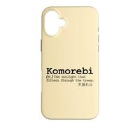 Carcasa para iPhone 16 Plus Komorebi Japonés Palabra Vocab Poético Árbol Sol Naturaleza Amor