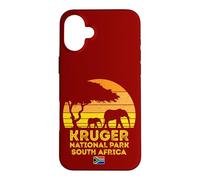Carcasa para iPhone 16 Plus Kruger Park Sudáfrica Safari Sunset Jirafa Elefante