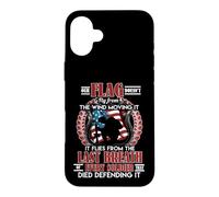Carcasa para iPhone 16 Plus La Bandera Vuela Desde el último Aliento de Soldado defendiendo patriótico