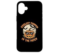 Carcasa para iPhone 16 Plus La Calabaza más Genial en el Parche - Halloween Jack O Lantern