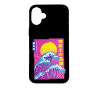 Carcasa para iPhone 16 Plus La Gran Ola, Vaporwave Anime Estética Glitch Japonés