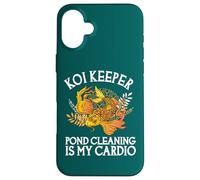 Carcasa para iPhone 16 Plus La Limpieza de estanques Koi Keeper es mi Cardio