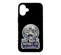 Carcasa para iPhone 16 Plus La Luna Nos extraña #LetsGoBack Llorando Luna Triste