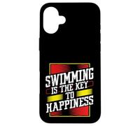 Carcasa para iPhone 16 Plus La natación es la Clave de la Felicidad Swim Team Nadador