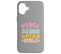 Carcasa para iPhone 16 Plus La Paz Comienza con una Sonrisa Mujer niños Hombres