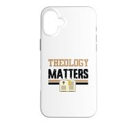 Carcasa para iPhone 16 Plus La teología Importa Biblia Iglesia Cristiana Religiosa Fe Orar