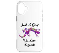 Carcasa para iPhone 16 Plus Lagartija Just A Girl Who Loves Lizards Outfit Lizard Lover