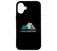 Carcasa para iPhone 16 Plus Lake Siskiyou Northern California MT. Shasta Vintage Logo