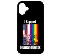 Carcasa para iPhone 16 Plus Las Banderas apoyan los Derechos Humanos Orgullo Gay Reflexión Diversidad