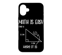 Carcasa para iPhone 16 Plus Las matemáticas Son fáciles Encontrar geometría X Divertido Profesor Matemático