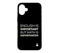 Carcasa para iPhone 16 Plus Las matemáticas Son Importantes Divertido Profesor de inglés Juego de Palabras Matemáticas
