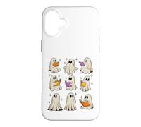 Carcasa para iPhone 16 Plus Lector de Halloween para Amantes de los Libros Spooky Ghost