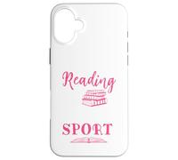 Carcasa para iPhone 16 Plus Leer es mi Lector de Gusanos de Biblioteca para Amantes de los Libros Deportivos