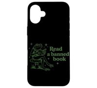 Carcasa para iPhone 16 Plus Leer un Libro Prohibido Libro de Lectura de Rana Nerd Literatura Adicto