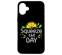 Carcasa para iPhone 16 Plus Lemon Coffee Squeeze The Day Sign,When Life Gives You Lemons