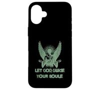 Carcasa para iPhone 16 Plus Let God Guide Your Soul Ángel Alas Fe Espiritual