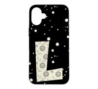 Carcasa para iPhone 16 Plus Letra Celestial L Sol Luna Alfabeto Vintage