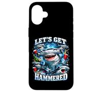 Carcasa para iPhone 16 Plus Let's Get Hammerhead Shark Pun Dad Joke