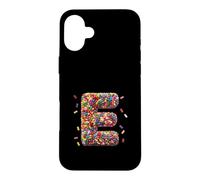 Carcasa para iPhone 16 Plus Letter E Candy Rainbow Sprinkles Monogram Men, Women, Kids