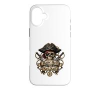 Carcasa para iPhone 16 Plus Levanta el Infierno y zarpa Pirate Skull Nautical Adventure