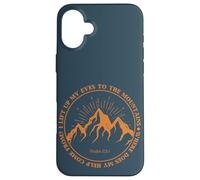 Carcasa para iPhone 16 Plus Levanto mis Ojos a Las montañas Salmo 121:1 Fe Bíblica