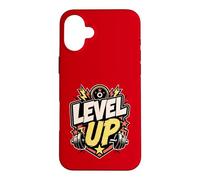 Carcasa para iPhone 16 Plus Level UP | Gimnasio/Sala Fitness Motivación Deportiva