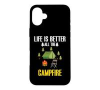 Carcasa para iPhone 16 Plus Life Is Better All The Campfire Camping Camper Adventure