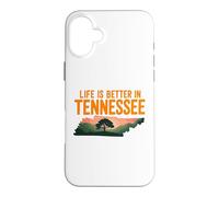 Carcasa para iPhone 16 Plus Life Is Better in Tennessee, Scenic TN State Outline Sunset