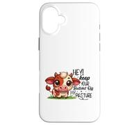 Carcasa para iPhone 16 Plus Linda Vaca Mantener Fuera de mi Pasto