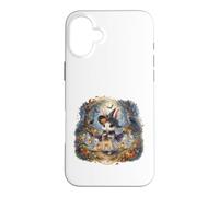Carcasa para iPhone 16 Plus Lindo Conejo Bruja Halloween Espeluznante Bosque Fantasmas