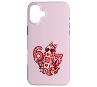 Carcasa para iPhone 16 Plus Lindo Crochet Ghost 67 Meme Pink Coquette Cumpleaños 67