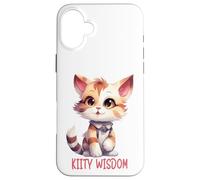 Carcasa para iPhone 16 Plus Lindo Gato de Dibujos Animados con Collar ilustración