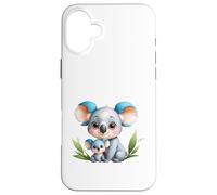 Carcasa para iPhone 16 Plus Lindo Koala mamá y bebé Animal ilustración