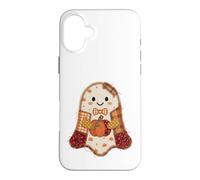 Carcasa para iPhone 16 Plus Lindo Patchwork Fantasma Calabaza otoño Halloween