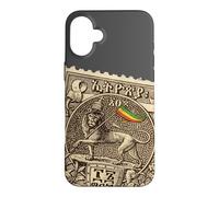 Carcasa para iPhone 16 Plus Lion of Judah Vintage Ethiopia Art Selassie Rasta Reggae