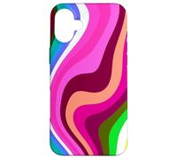 Carcasa para iPhone 16 Plus Liquid Swirl Retro 60s 70s Aesthetic Indie Hippie Funky