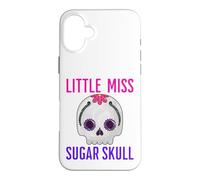 Carcasa para iPhone 16 Plus Little Miss Sugar Skull Divertido Niño Niña Chica Mexicana Diversión